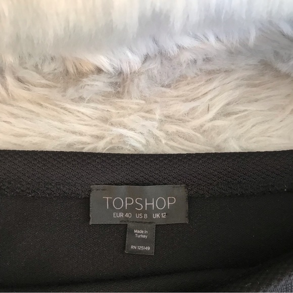 TOPSHOP | Black Bodycon Mini Skirt in Stretchy Material Size 8 - Picture 8 of 8